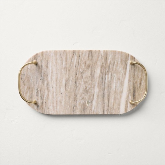 Marble Serving Tray with Brass Handles - Hearth & Hand™ with Magnolia - Picture 1 of 5
